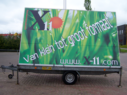 De nieuwe reclamekar